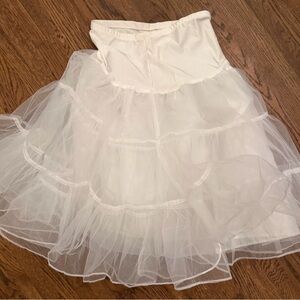 White crinoline petticoat new! Never worn
